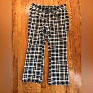 IMAN bootleg plaid pants